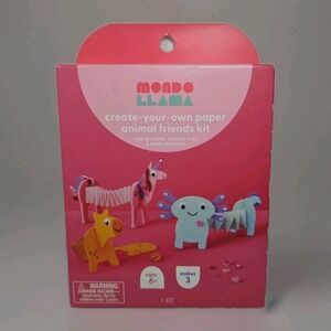 Mondo Llama Create Your Own Paper Animal Friends Craft Kit Age 6+‎